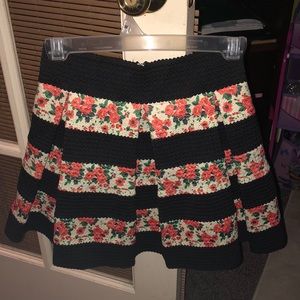 Multi colored mini skirt